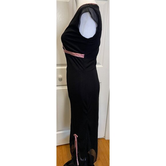 Vtg Y2K Ruby Rox Womens Mesh Babydoll Midi Dress Size S Whimsigoth HOCO Coquette - Picture 3 of 16